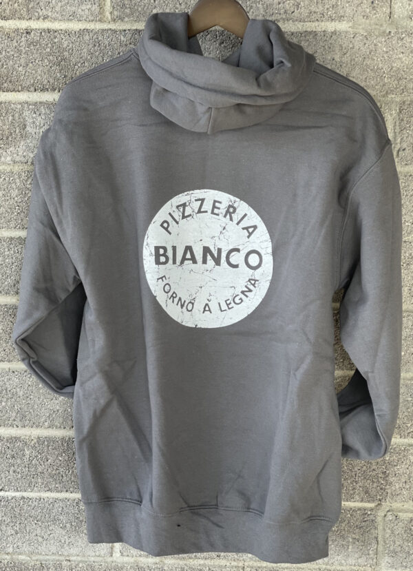 Pizzeria Bianco Grey Pullover Hoodie - Back