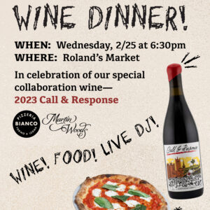 Pizzeria Bianco X Martin Woods Wine Dinner