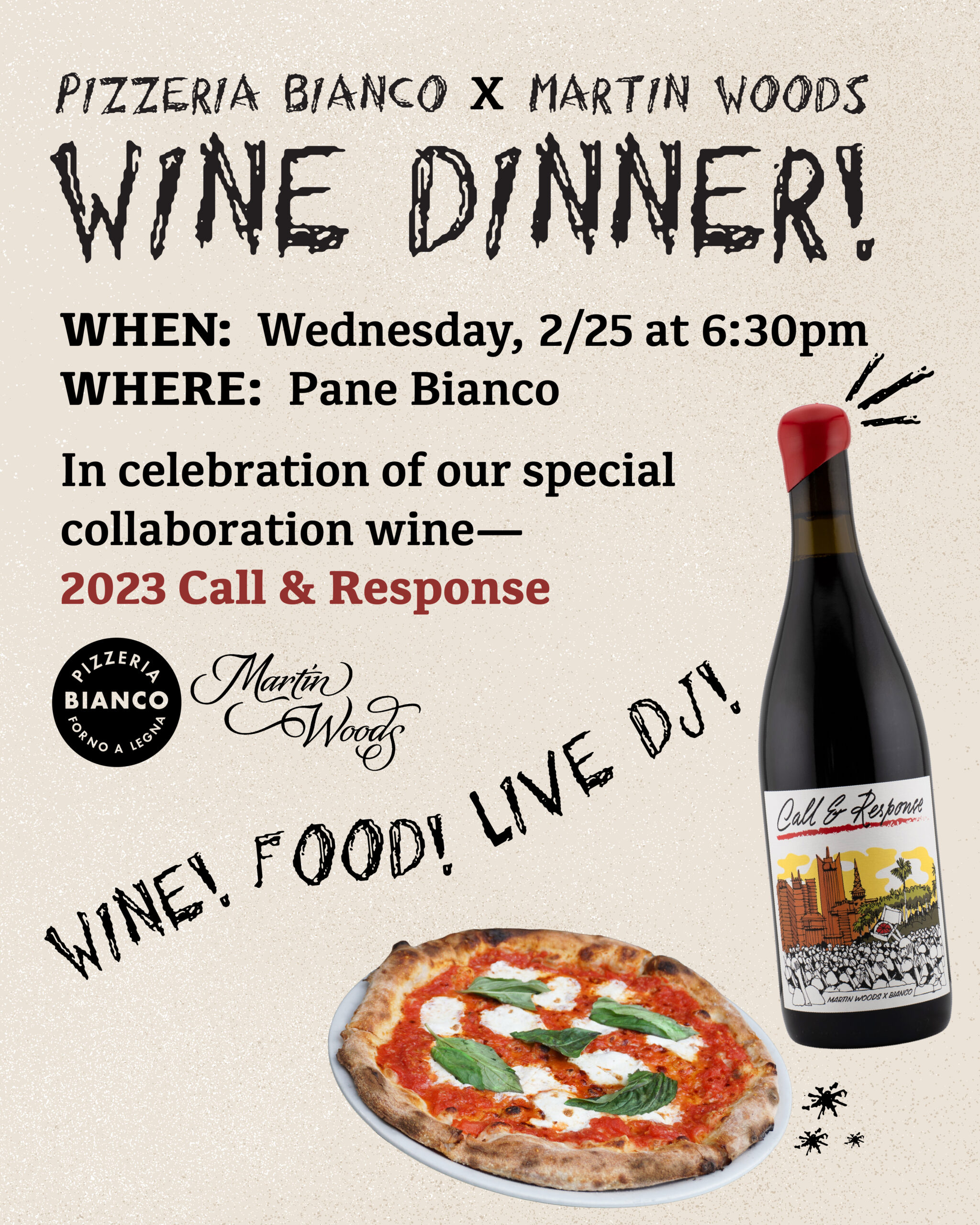 Pizzeria Bianco X Martin Woods Wine Dinner - Sold Out